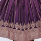 Purple Color Embroidery And Sequins Work Silk Choli Sets In Chandler