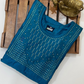 Teal Blue Color Embroidery And Sequins Work Kurti In Tempe