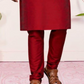 Elegant Maroon Color  Silk Kurta And Pajama With Jacket In Tempe