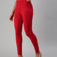 Red Colored Stretchable Rayon Elastane Leggings In Chandler