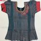 Appealing Green And Pink Color Stone Work With Silk Langa set For Girls In Mesa