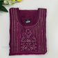 Attractive Dark Pink Color Embroidery And Sequins Work Kurti In Tempe