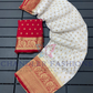 Alluring White Color Silk With Digital Printing Work Saree For Women