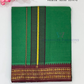 Elegant Green Color Cotton Dhoti With Zari Border For Men