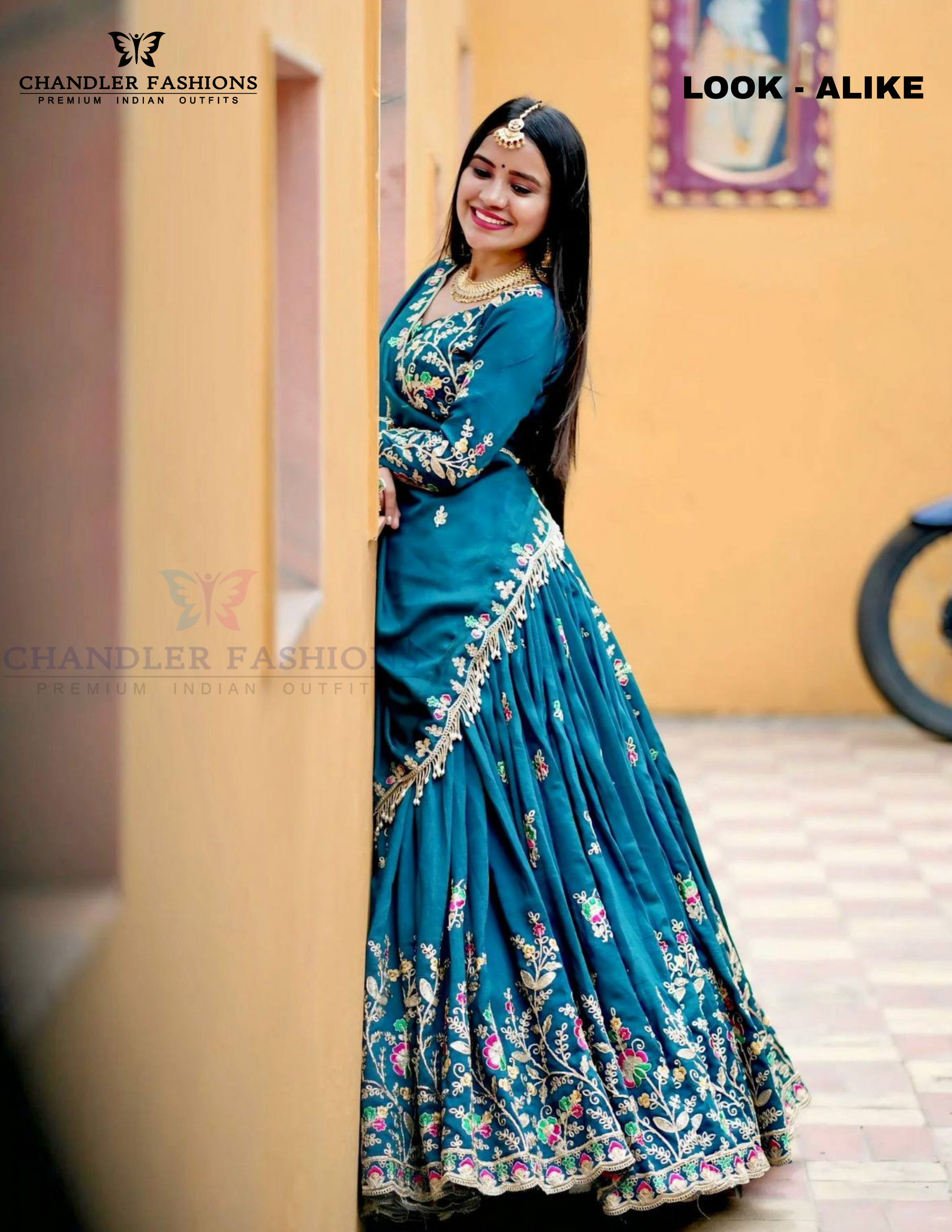 Charming Teal Blue Color Lehenga Choli In USA
