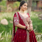 Beautiful Maroon Color Embroidery And Sequins Work Lehenga Choli In USA