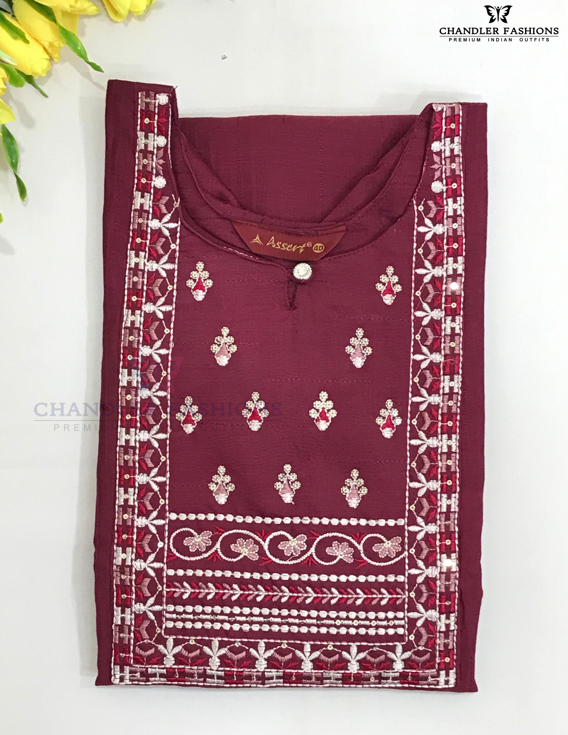 Alluring Maroon Color Cotton Kurti In Chandler