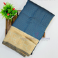 Blue Color Art Silk Saree With Sandal Color Border In Yuma