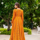 Printed Orange Shrug Style Indo Western Gown For Women in Chandler