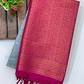 Gray Color Soft Silk Saree With Contrast Rich Pallu In USA