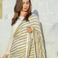 Off White Festival Faux Georgette Trendy Saree In Mesa