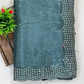 Gray Color Soft Space Silk Saree With Stone Work For Women In Chandler