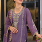 Chinon Embroidery Work Kurti Palazzo Pant With Dupatta Near Me