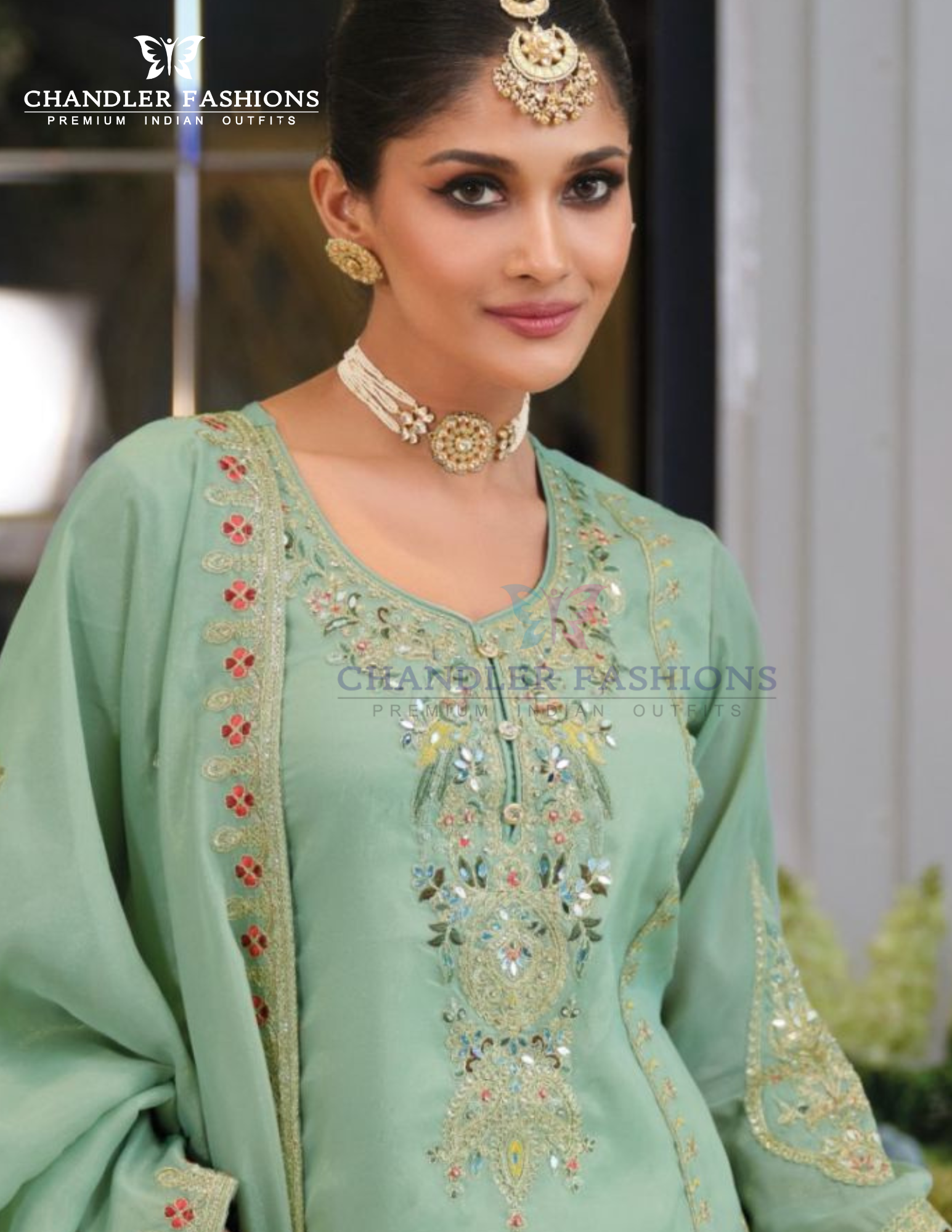 Embroidery Work Kurti Palazzo Pant In USA