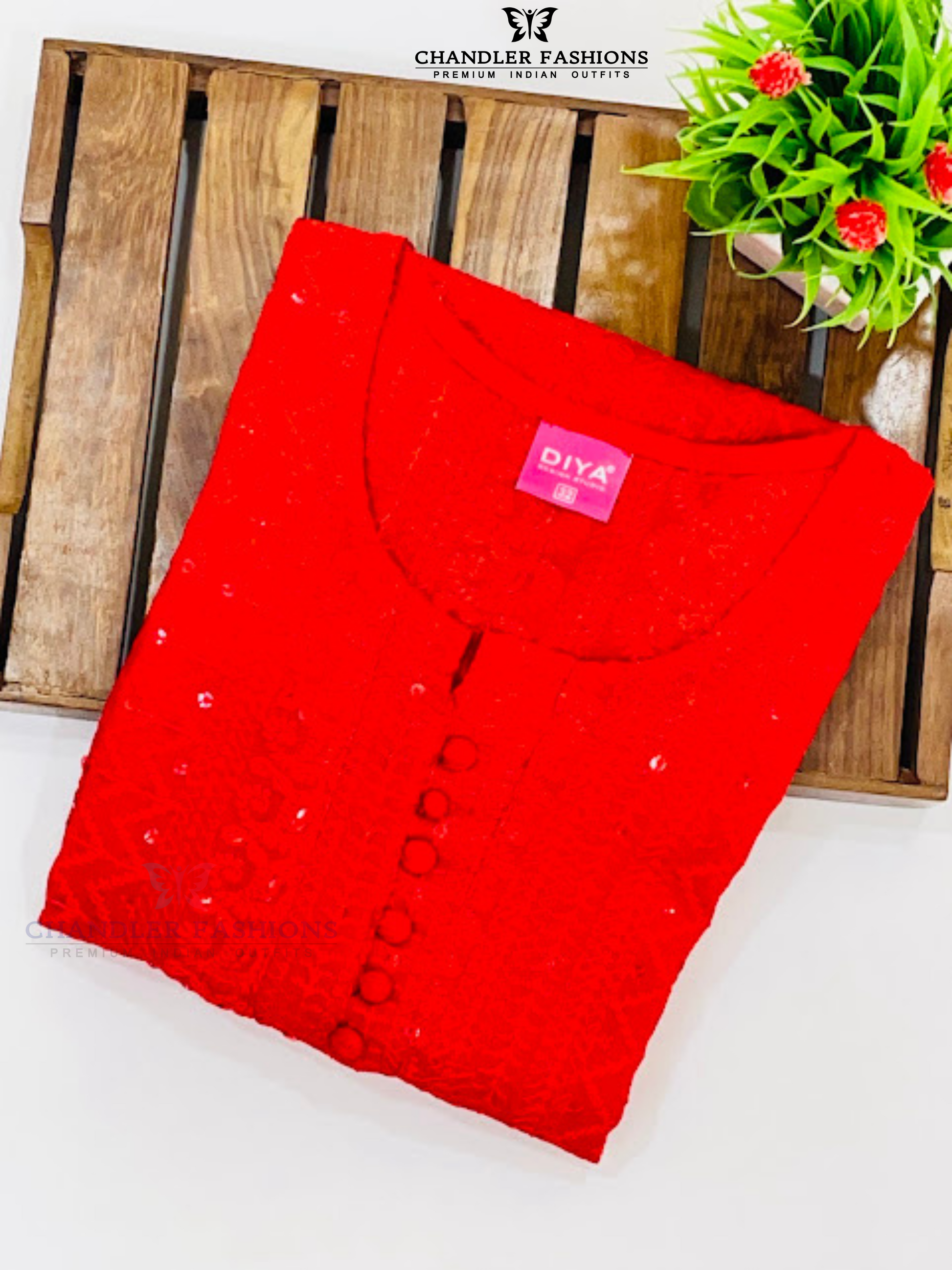 Delightful Red Color Soft Cotton With
 Kurti In USA
