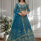 Stunning Sky Blue Color Sequins With Zari Embroidery Work Lehenga Choli For Women