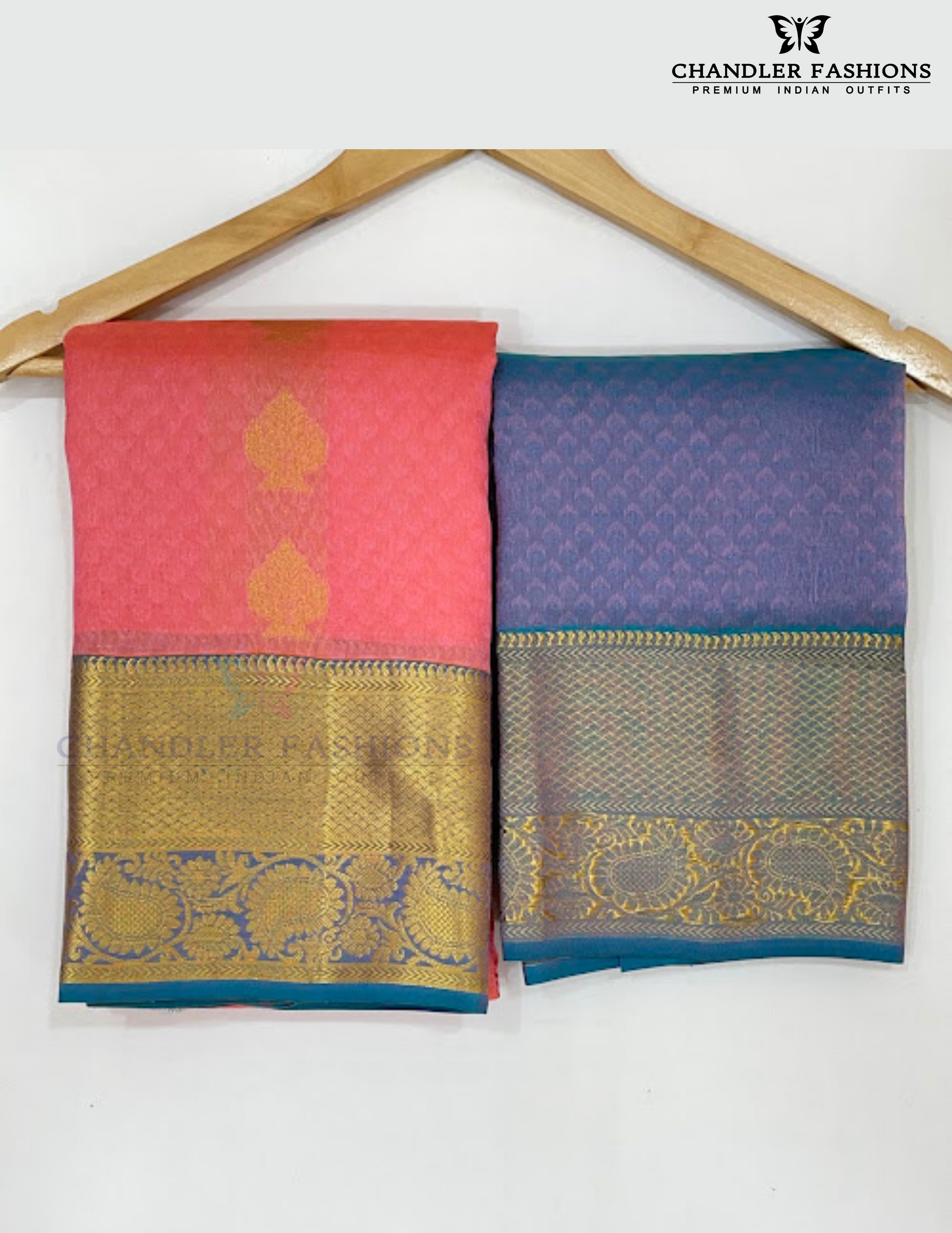 Charming Pink Color Pure Kanchi Silk Gold Zari Work Saree In USA