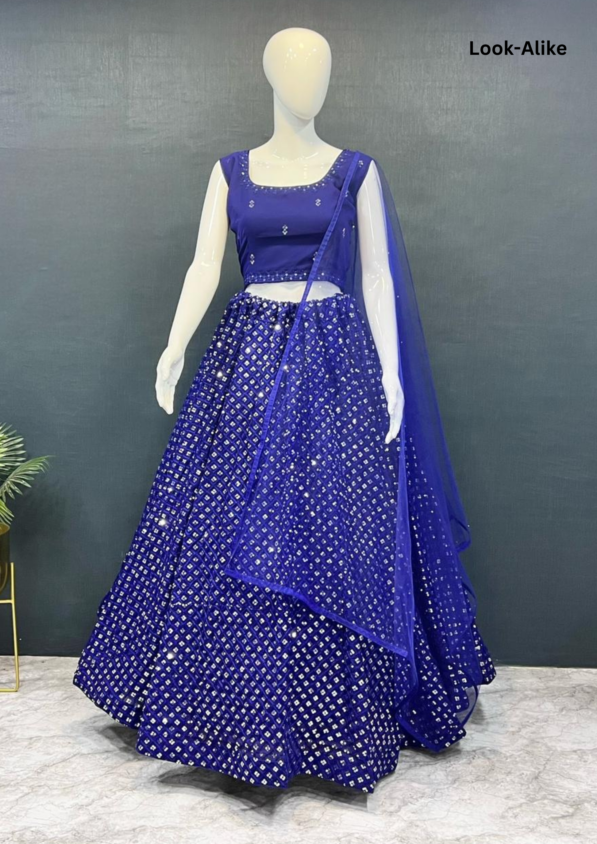 Elegant Blue Color Heavy Georgette Embroidery And Sequins Work Lehenga Choli Near Me