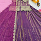 Elegant Dark Purple Color Shimmer Silk With Sequins Work Lehenga Choli For Women
