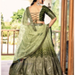 Green Color Silk With Sequins Work Lehenga Choli With Dupatta In USA