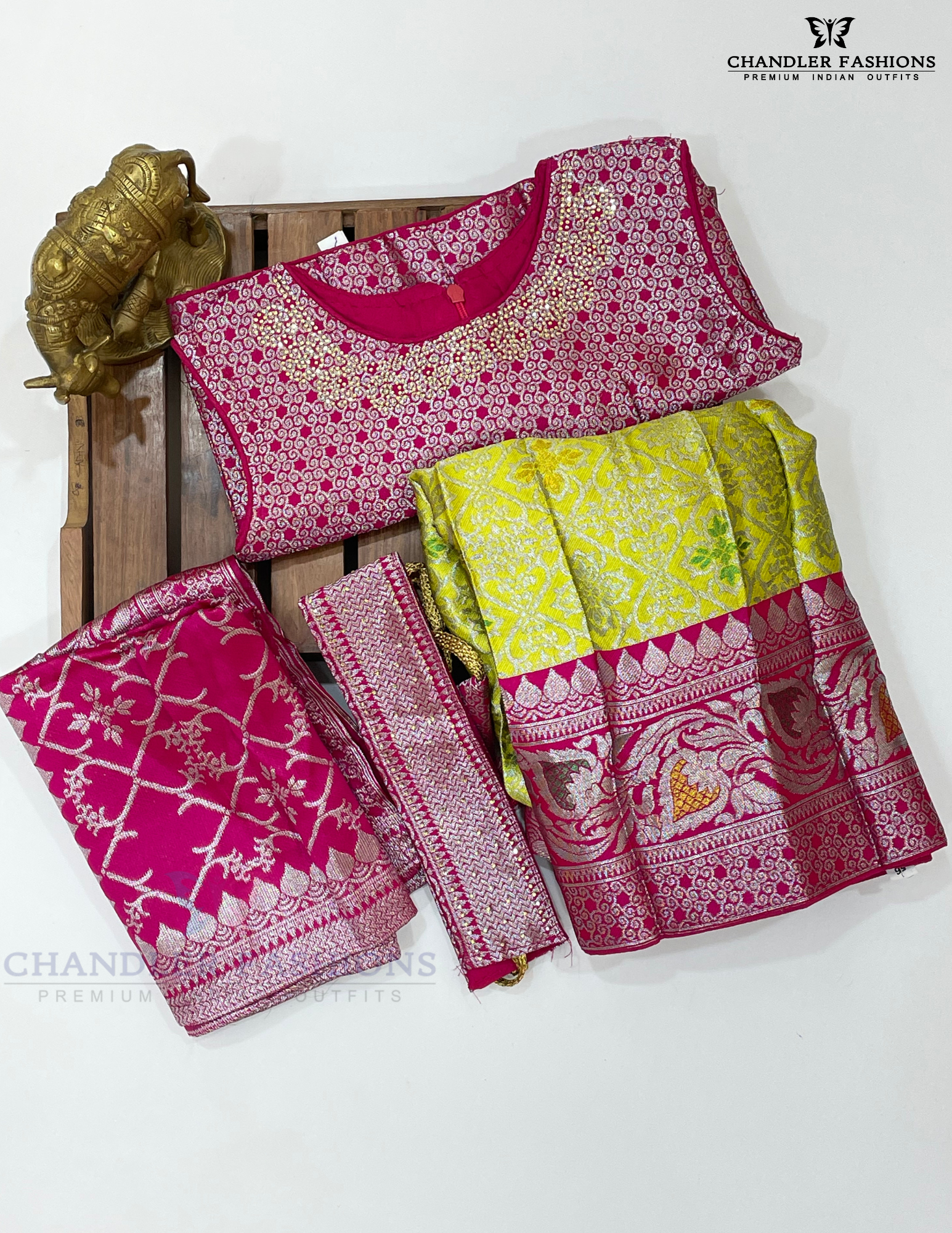 Appealing Pink Colored Art Silk Choli Sets With Stone And Zari Work Near Me