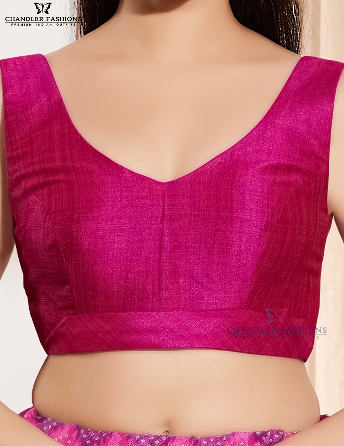 Alluring Magenta Color Brocade Readymade Blouse For Women