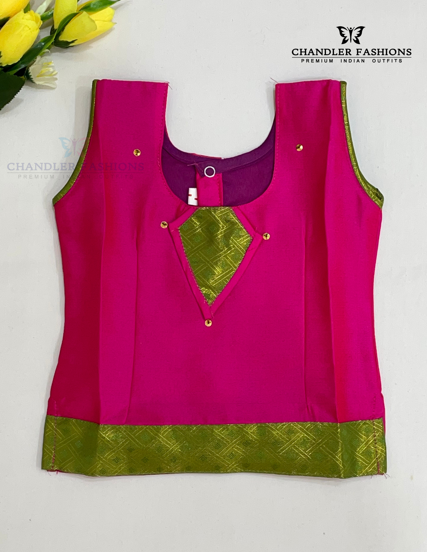 Alluring Pink Colored Self Design Silk Langa Sets In USA