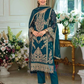 Charming Teal Blue Color Soft Organza With Embroidery Work Salwar Suits For Women