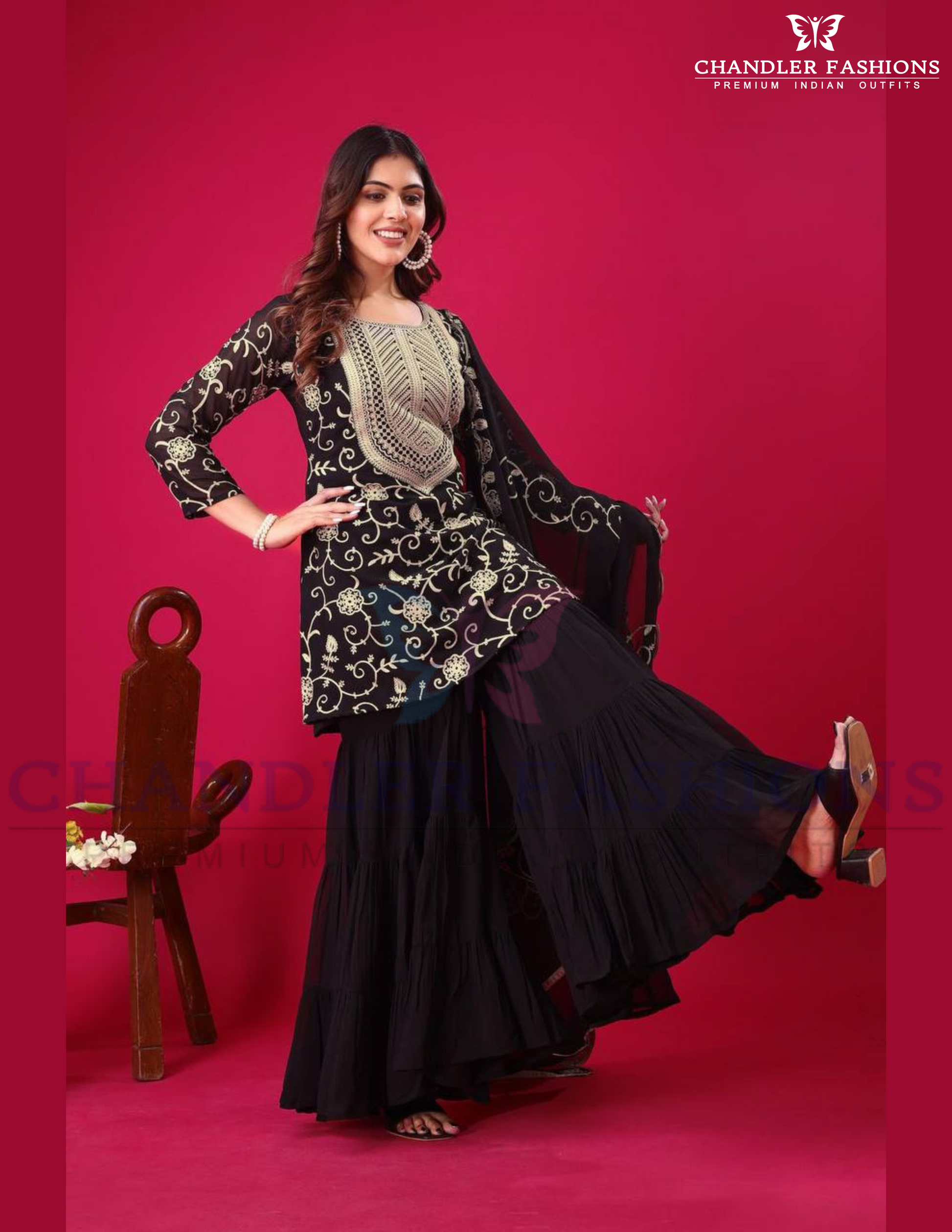 Embroidered Work Sharara Suits For Women in Chandler