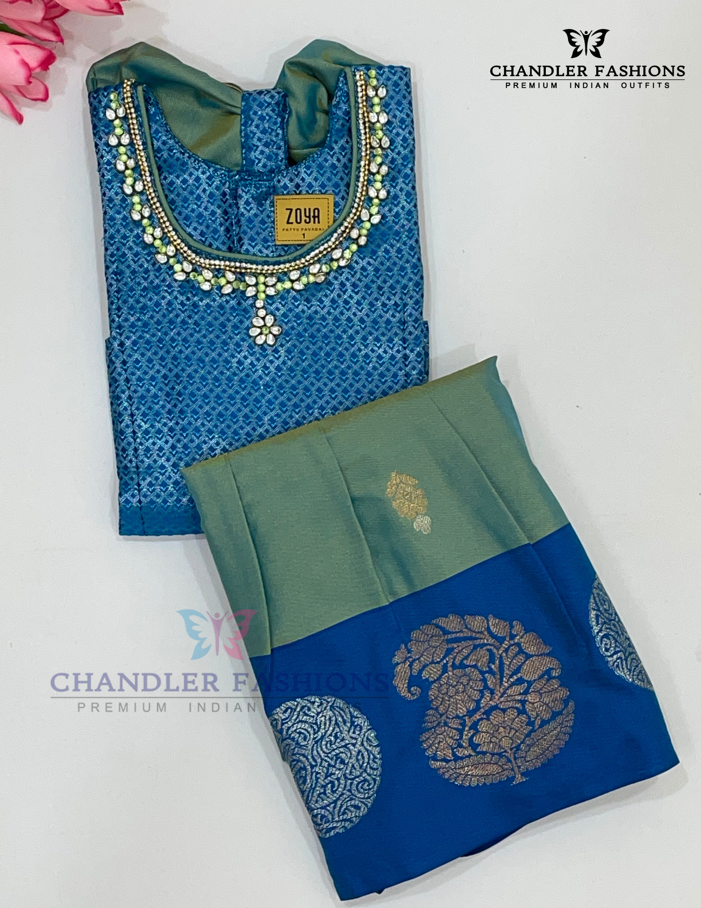 Blue Color Soft Silk Langa Set Near Me