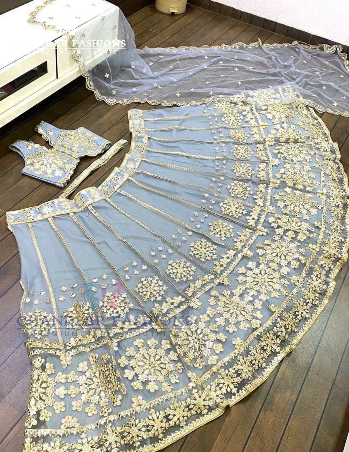 Attractive Gray Color With Zari Work Lehenga Near Me