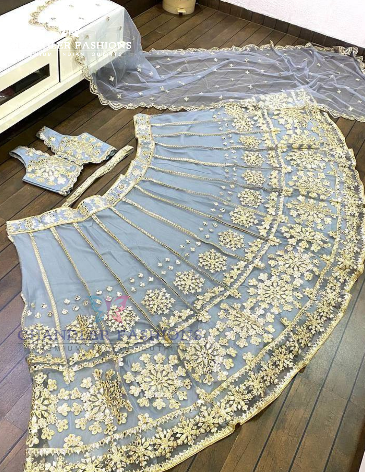 Attractive Gray Color With Zari Work Lehenga Near Me