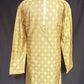 Attractive Yellow Colored Thread Work Kurta And Pajama Pant For Men