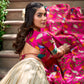 Beautiful Pink Colored Kalamkari Print With Zari Weaving Border Lehenga Choli With Dupatta