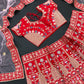 Red Colored Lehenga Choli With Heavy Sequins Embroidery Work In Surprise