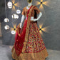  Alluring Maroon Color Embroidered Satin Silk Sequins Work Lehenga Choli For Women