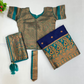 Pleasing Green Color With Zari Work Choli Set In Mesa