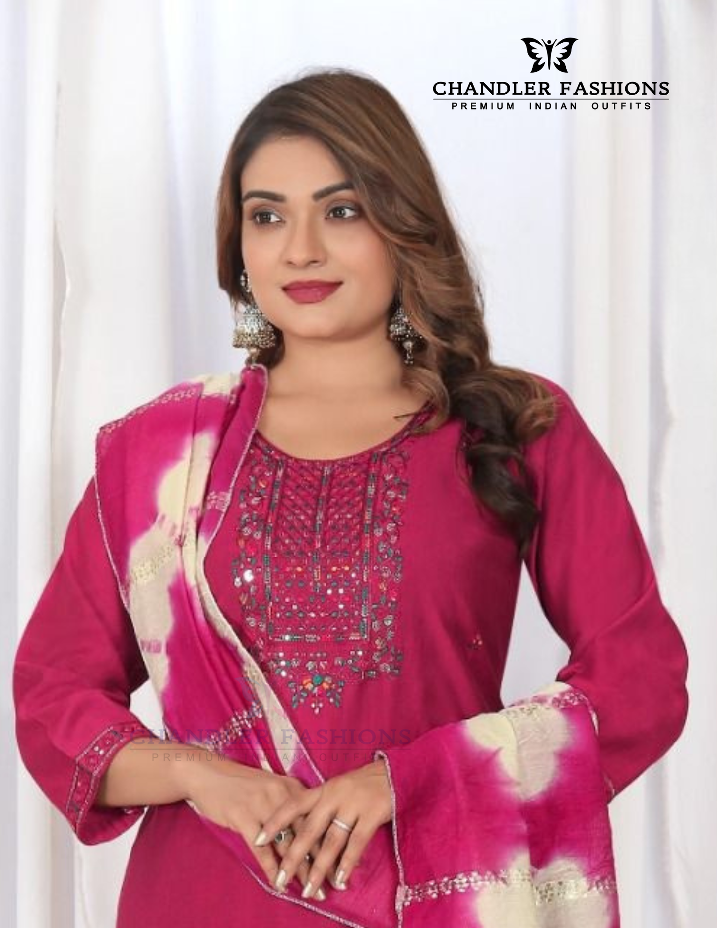 Magenta Color Viscose With Embroidery Work Salwar Suits Near Me