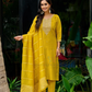 Appealing Mustard Yellow Color Shimmer Salwar Suits Embroidery Work With Dupatta Set
