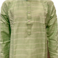 Alluring Green Color Cotton Kurta With Pajama For Men