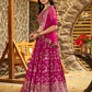 Rani Pink Color Silk Jacquard Lehenga In USA