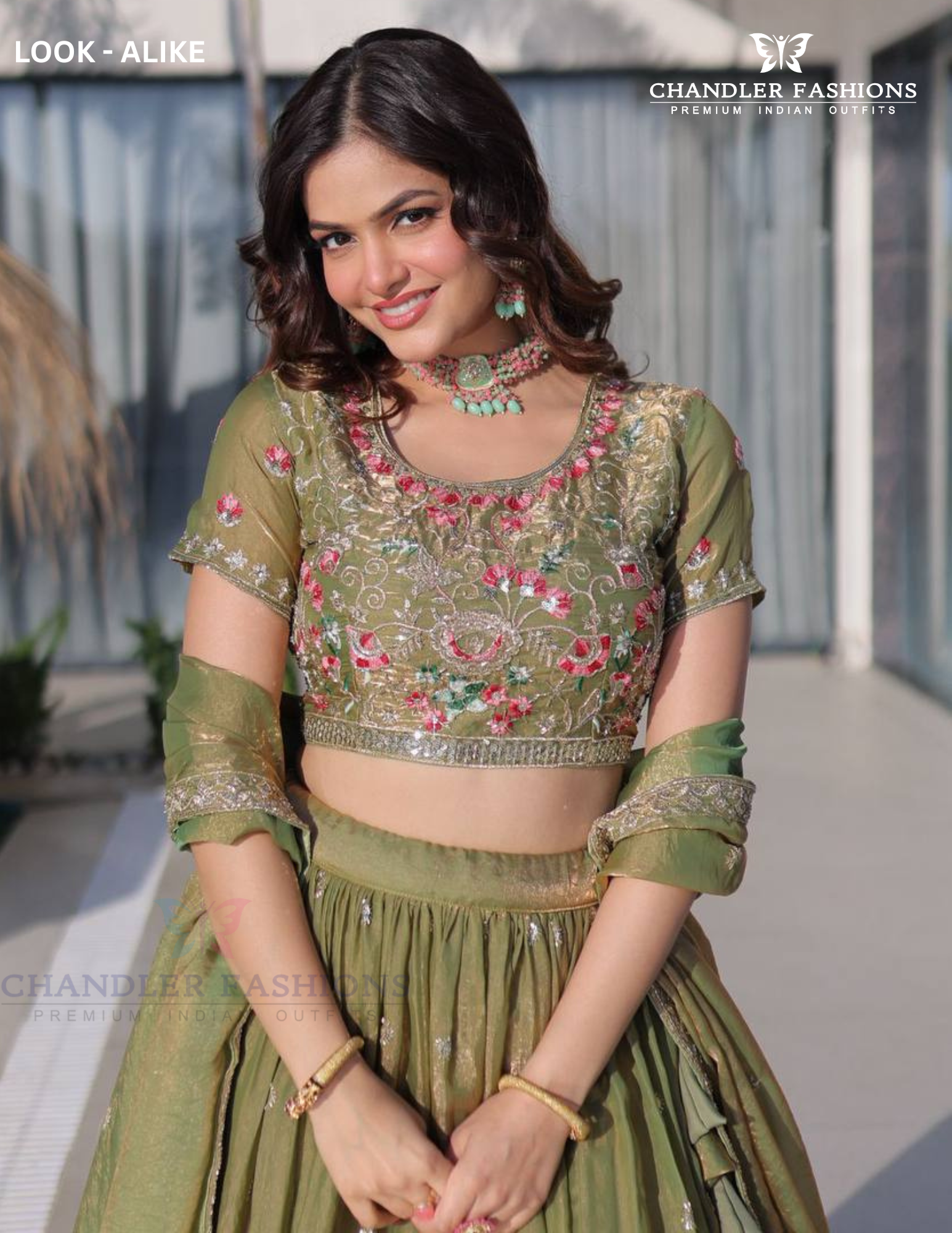 Pista Green Color Fendi Silk With Embroidery Work Lehenga Choli In Chandler