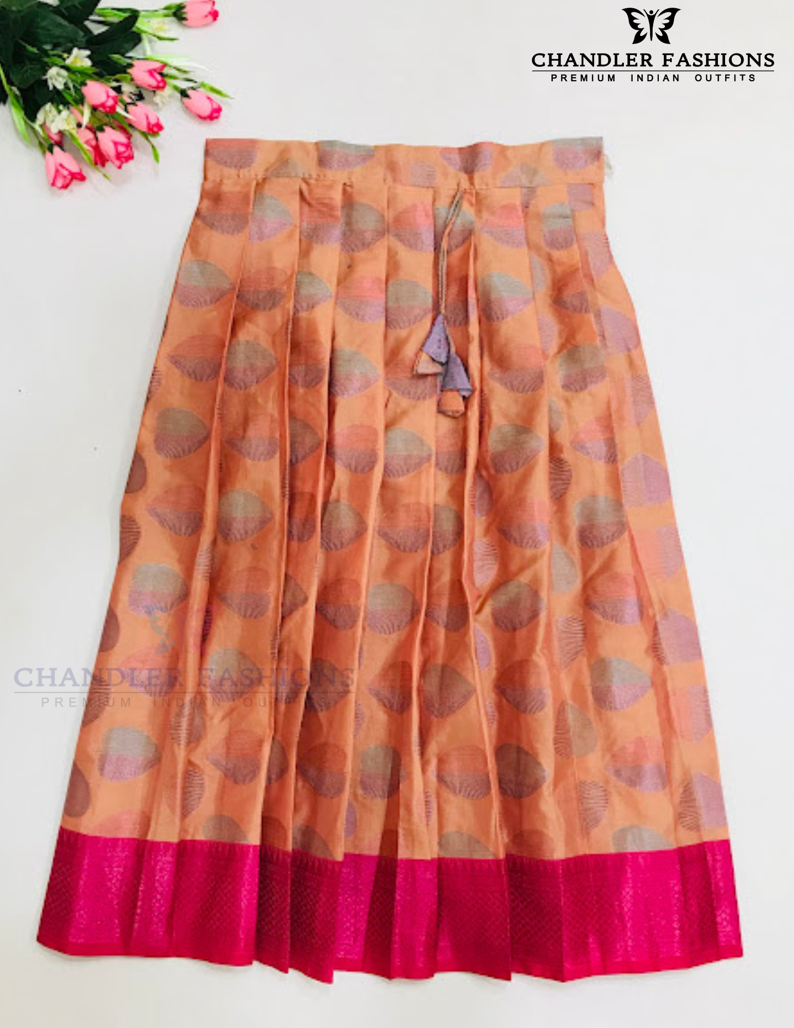 Light Purple And Peach Color Silk Langa sets In Suncity