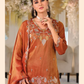 Orange Color Shimmer Palazzo Suits In Scottsdale