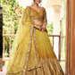 Alluring Yellow Color Silk With Sequins Work Lehenga Choli With Dupatta For Women
