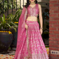 Wonderful Pink Color Silk Jacquard With Sequins And Zari Embroidery Lehenga Choli For Women