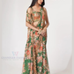 Green Color Organza With Sequins  And Printed Work Saree In USA