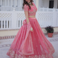 Pink Color Fendi Silk With Embroidery And Sequins Work Lehenga In Prescott
