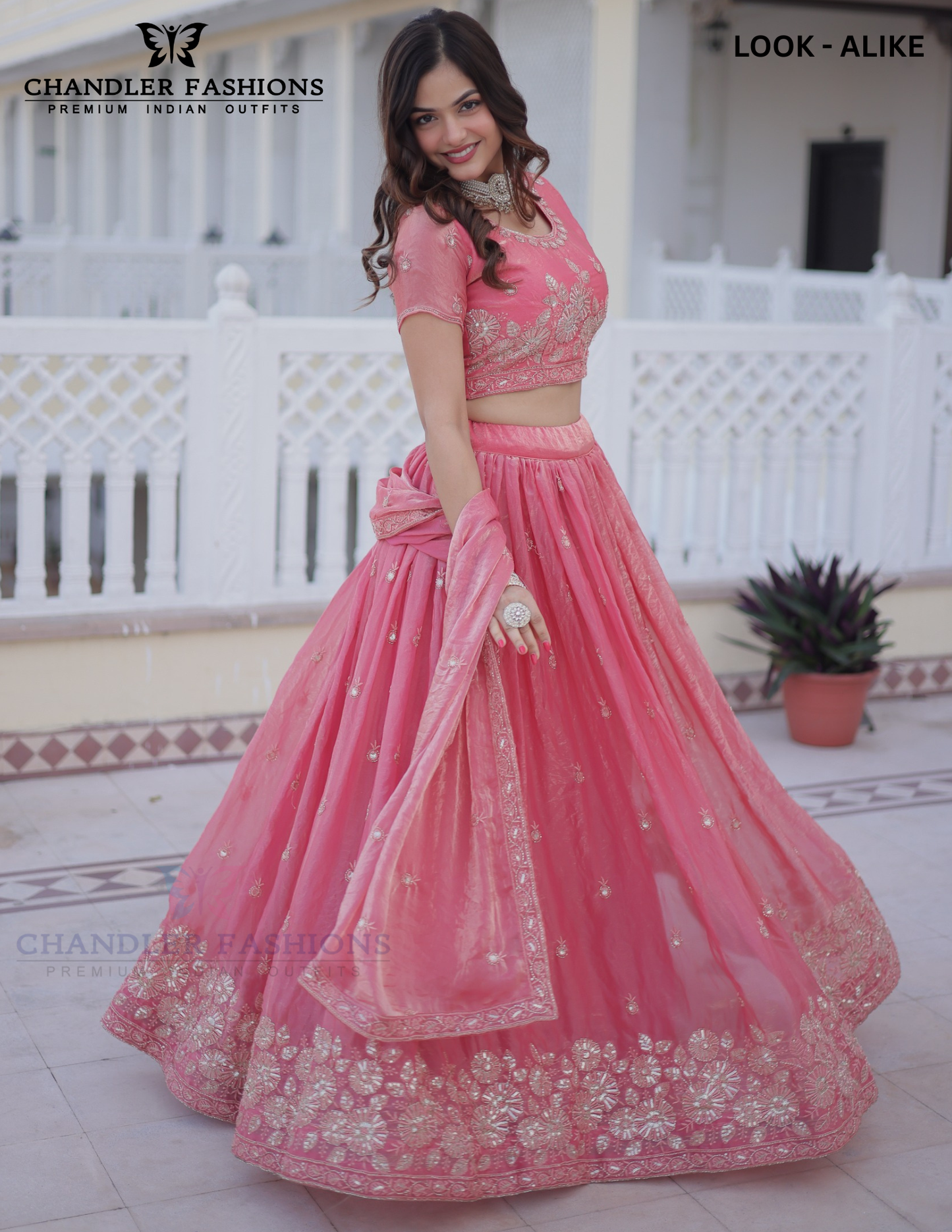 Pink Color Fendi Silk With Embroidery And Sequins Work Lehenga In Prescott