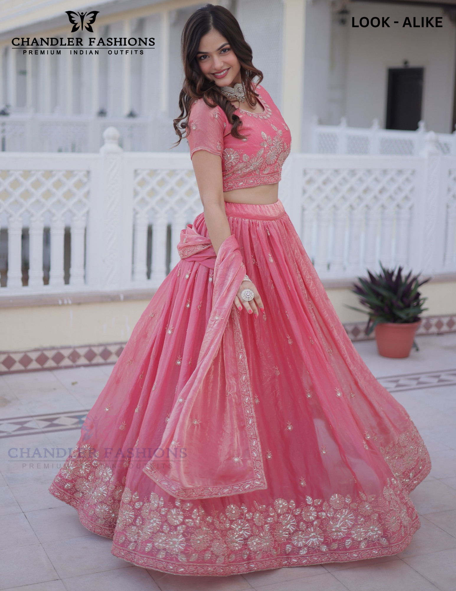 Pink Color Fendi Silk With Embroidery And Sequins Work Lehenga In Prescott